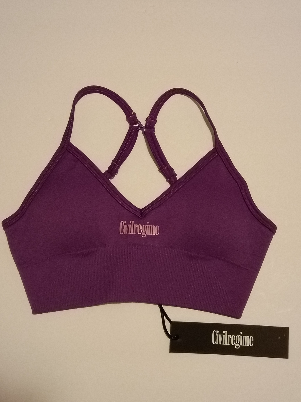 Civil Regime Deadpool Purple Kelly Seamless Sportsbra XS NWT